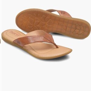 Born Ciara Flip Flop Brown Leather Women’s Size 6M